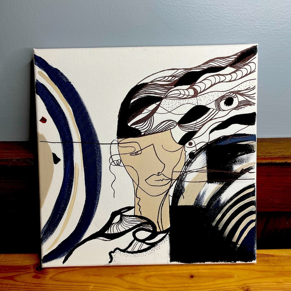 Women on acrylic canvas - original art painting